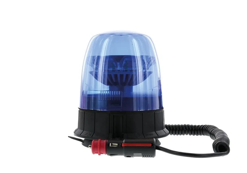 LED R65 Rundumleuchte blau 12/24V Magnethalterung, Einzelblitz | D14735