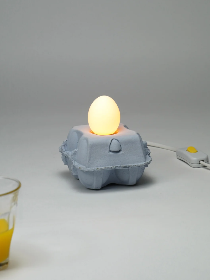 EggboxLAMP Sky LED lamp in eierdoosvorm met warmwit licht voor sfeervolle verlichting