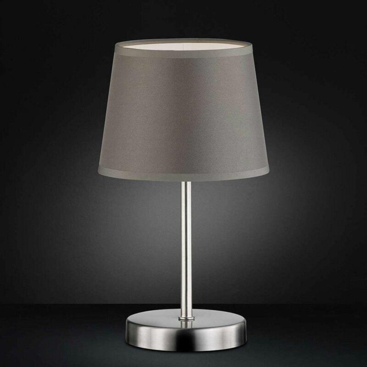Eleganto LED-Tischleuchte mit Fußschalter – E14-Fassung – Grau – 32 cm
