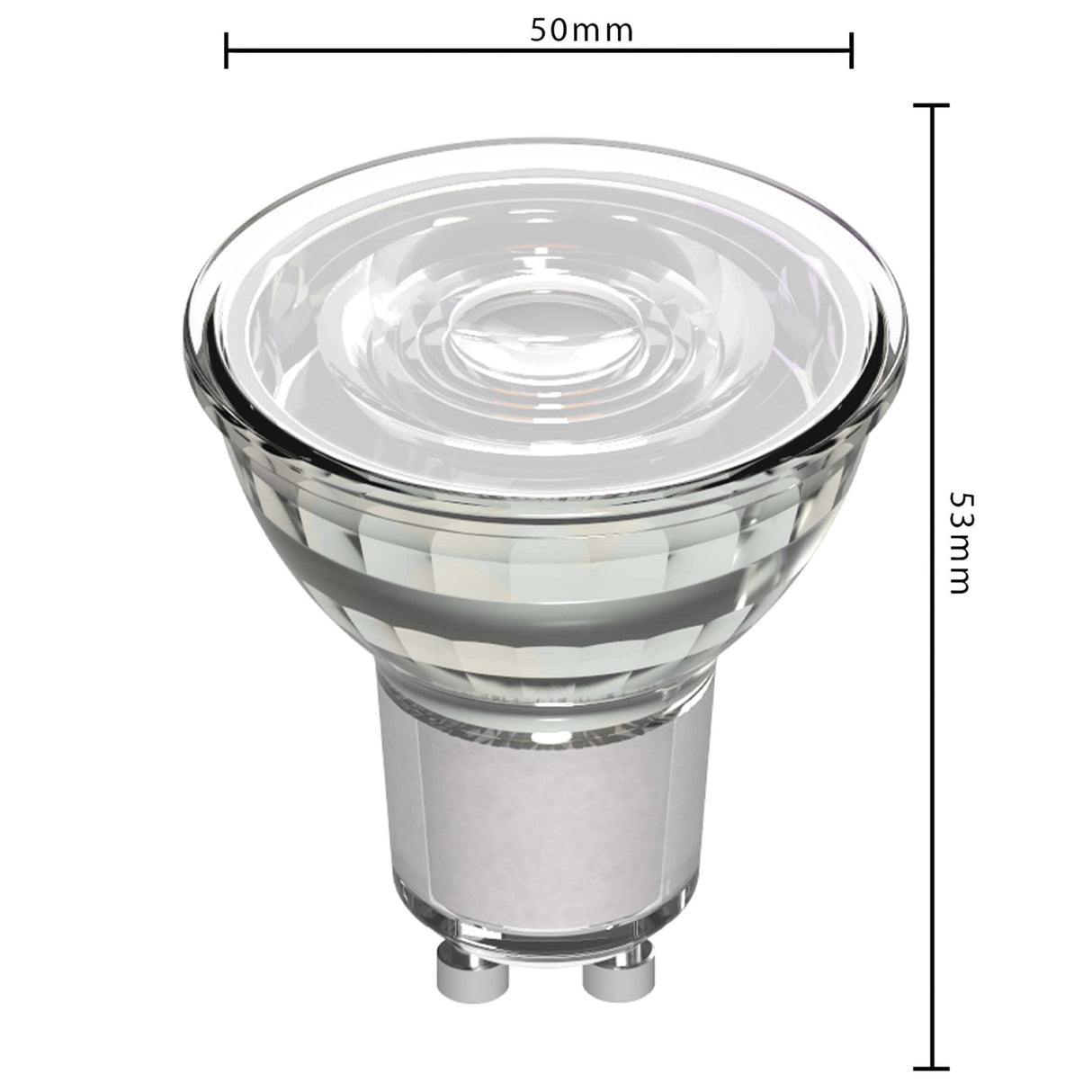 Elite LED-Lampe mit GU10-Fassung – Lebensdauer bis zu 25 Jahre – 2 W/50 W – 345 lm – Warmweiß