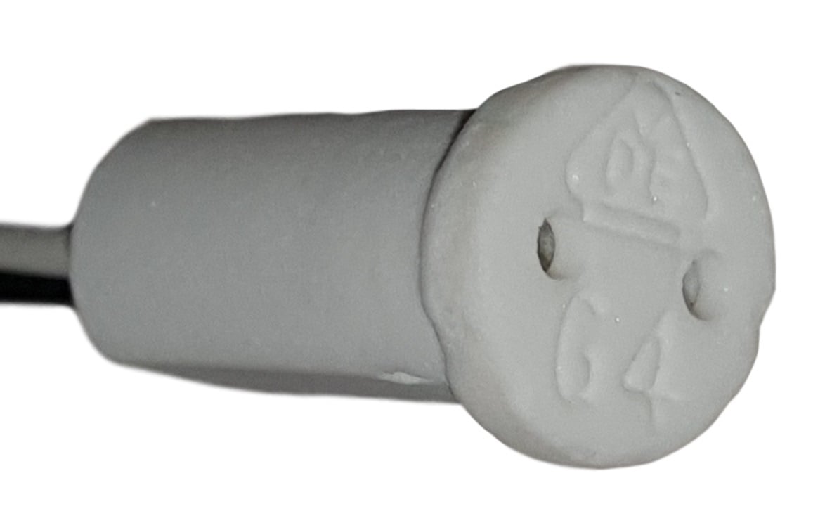 Fitting | LED lamp fitting | G4 fitting porselein | 18cm snoer | wit - LEDPLANET.NL