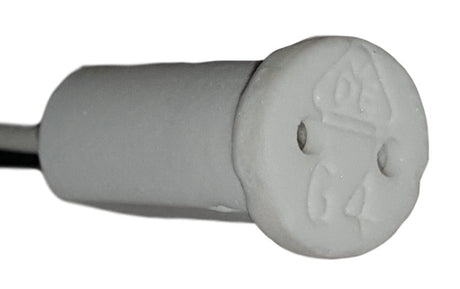 Fitting | LED lamp fitting | G4 fitting porselein | 18cm snoer | wit - LEDPLANET.NL