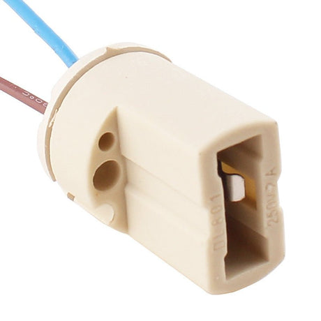Fitting | LED lamp fitting | G9 fitting keramisch | 18cm snoer | creme - LEDPLANET.NL