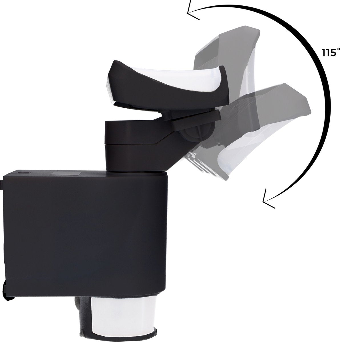 LED's Light LED Floodlight with Sensor - Automatic Motion Tracking - Black