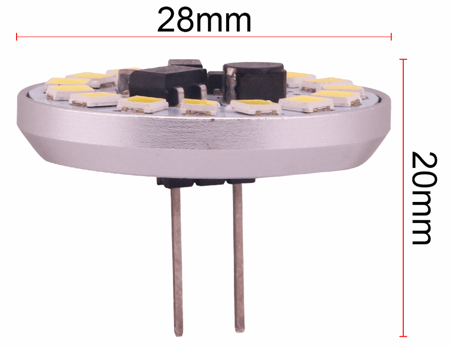 G4 spot warmwit | steeklampje 3000K | LED 2.5W=25W halogeenlamp | 10 - 30VDC - LEDPLANET.NL