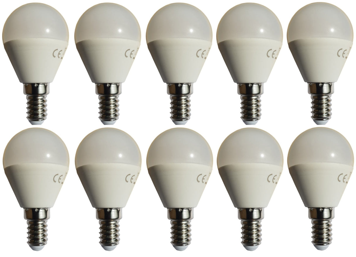 G45 kogellamp 10 stuks | E14 LED lamp 4W=30 - 35W | warmwit 3000K - LEDPLANET.NL