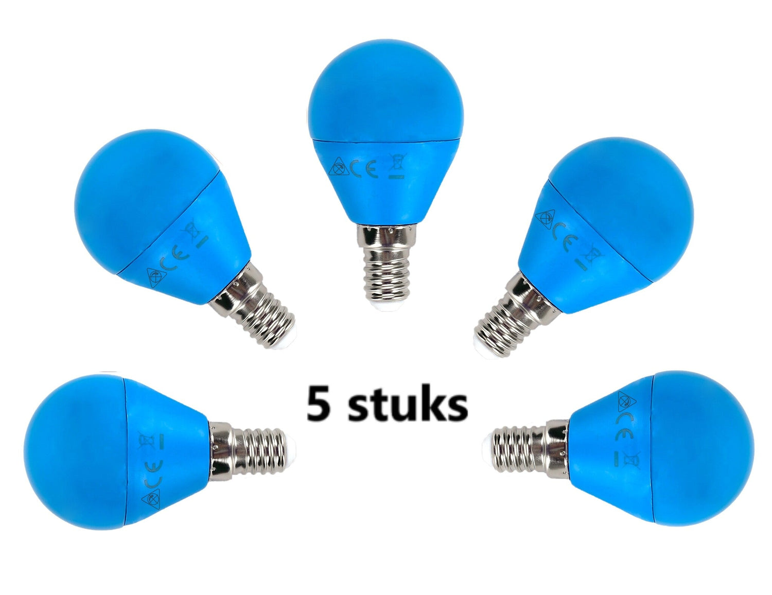 G45 kogellamp 5 stuks | E14 LED lamp 4W=30W gloeilamp | blauw licht - LEDPLANET.NL
