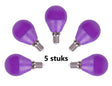 G45 kogellamp 5 stuks | E14 LED lamp 4W=30W gloeilamp | paars licht - LEDPLANET.NL
