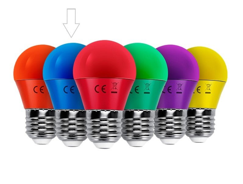 G45 kogellamp 5 stuks | E27 LED lamp 4W=30W gloeilamp | blauw licht - LEDPLANET.NL