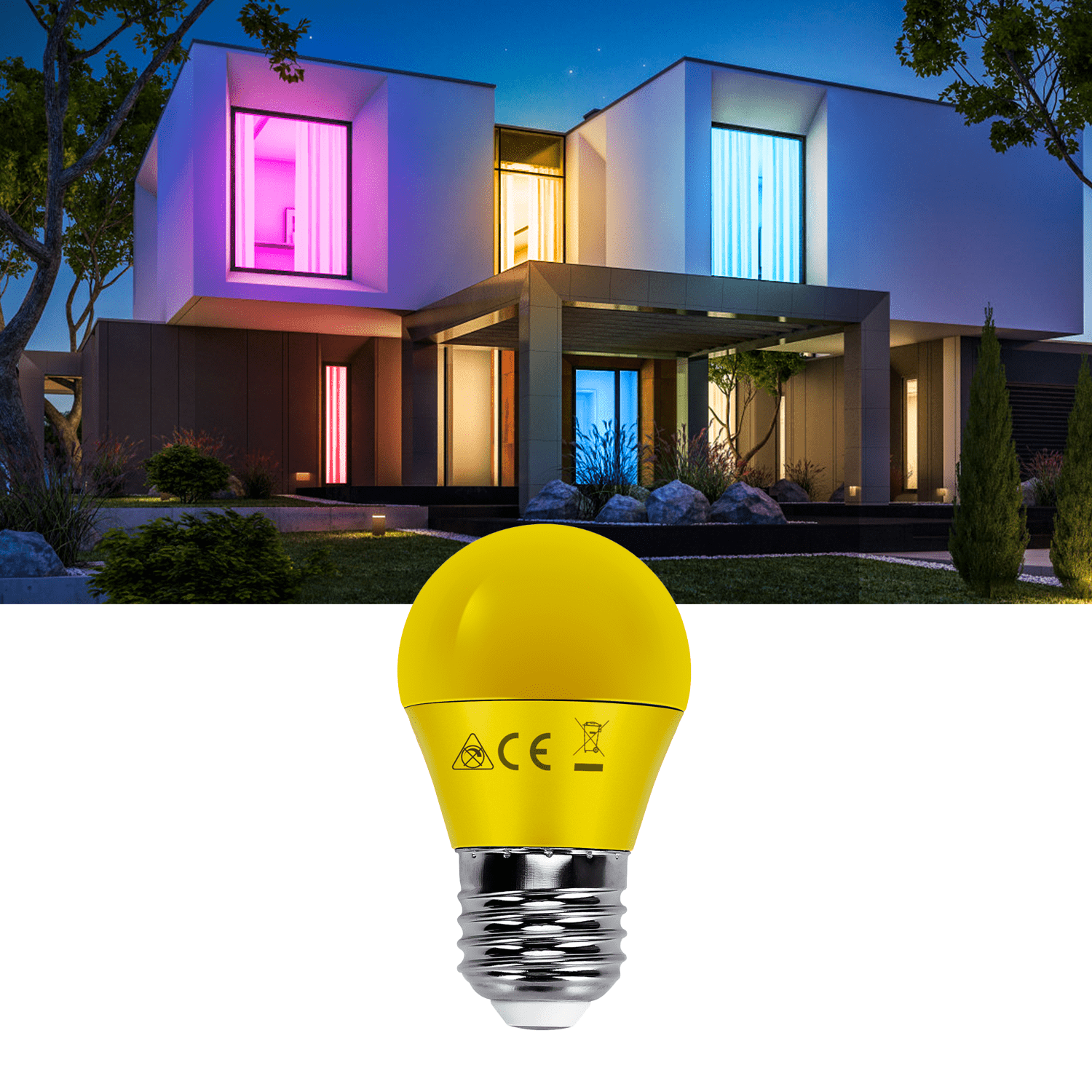 G45 kogellamp 5 stuks | E27 LED lamp 4W=30W gloeilamp | geel licht - LEDPLANET.NL