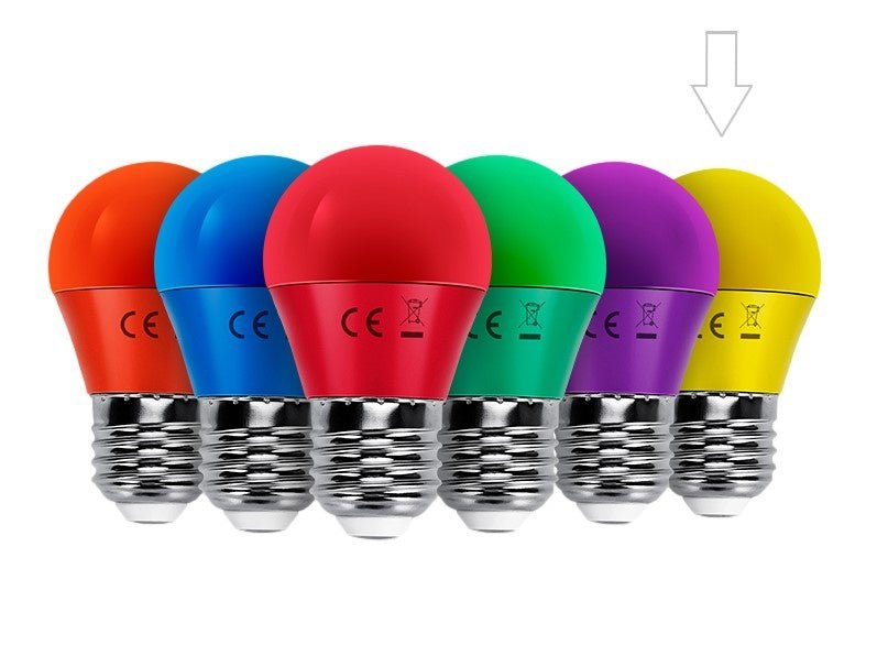 G45 kogellamp 5 stuks | E27 LED lamp 4W=30W gloeilamp | geel licht - LEDPLANET.NL