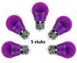 G45 kogellamp 5 stuks | E27 LED lamp 4W=30W gloeilamp | paars licht - LEDPLANET.NL