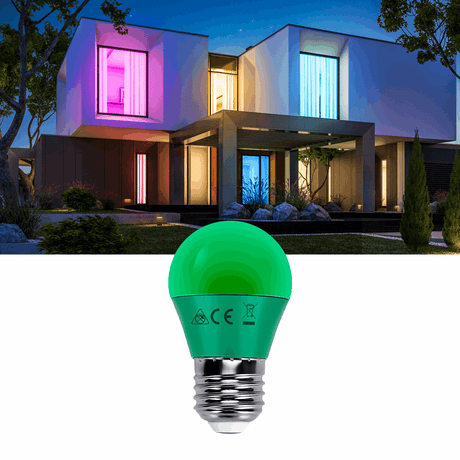 G45 kogellamp groen | E27 LED lamp 4W=30W gloeilamp | 230V - LEDPLANET.NL