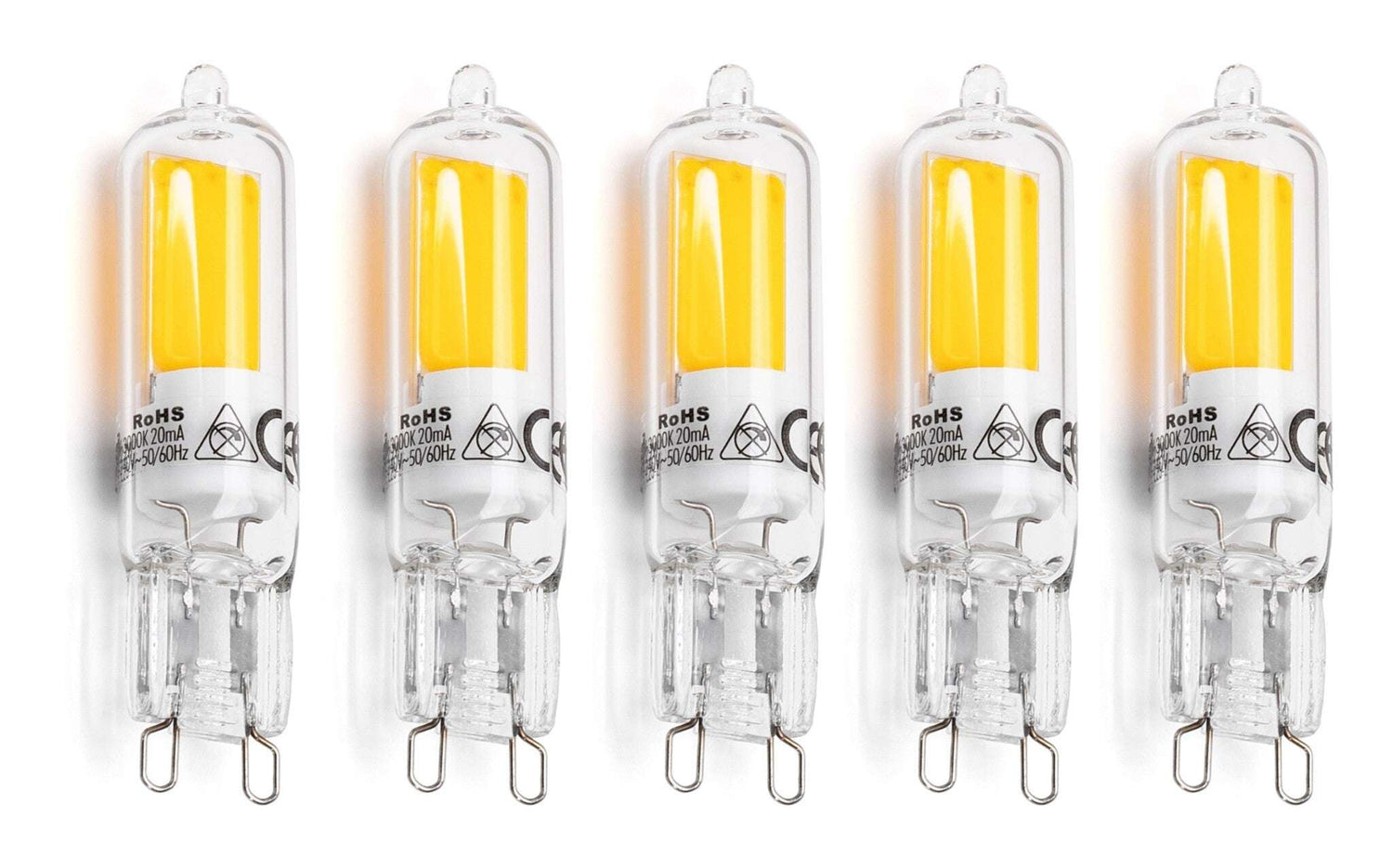 G9 steeklampje - 5 stuks - LED 2,2W - warmwit 3000K - vervangt 25W halogeen - 250 lumen - LEDPLANET.NL