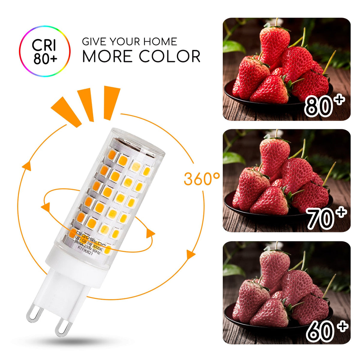 G9 steeklampje | LED 6W=48W halogeen | warmwit 3000K | 230V - LEDPLANET.NL