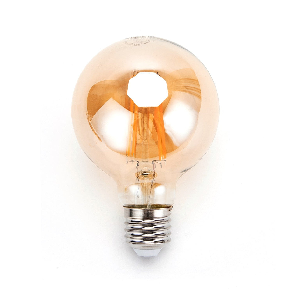 Globe gloeilamp G80 - E27 - amber glas | 4W=34W | flame filament 2200K - LEDPLANET.NL