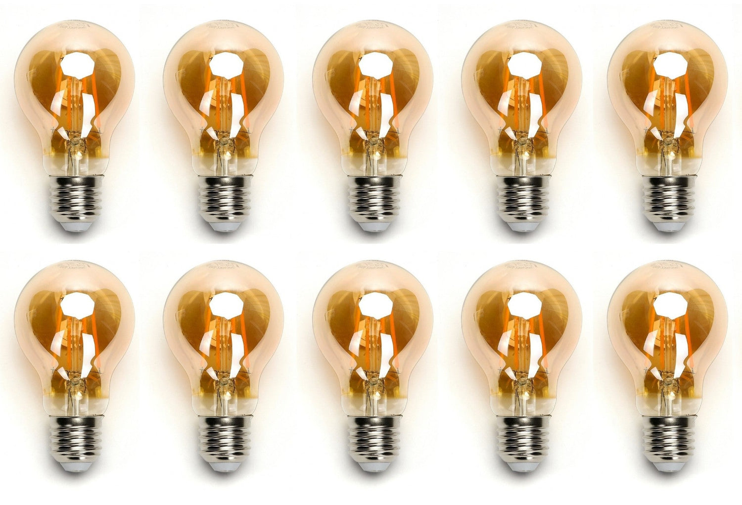 Gloeilamp E27 10 stuks | 6W=45W warmwit | 2200K - amber glas - LEDPLANET.NL