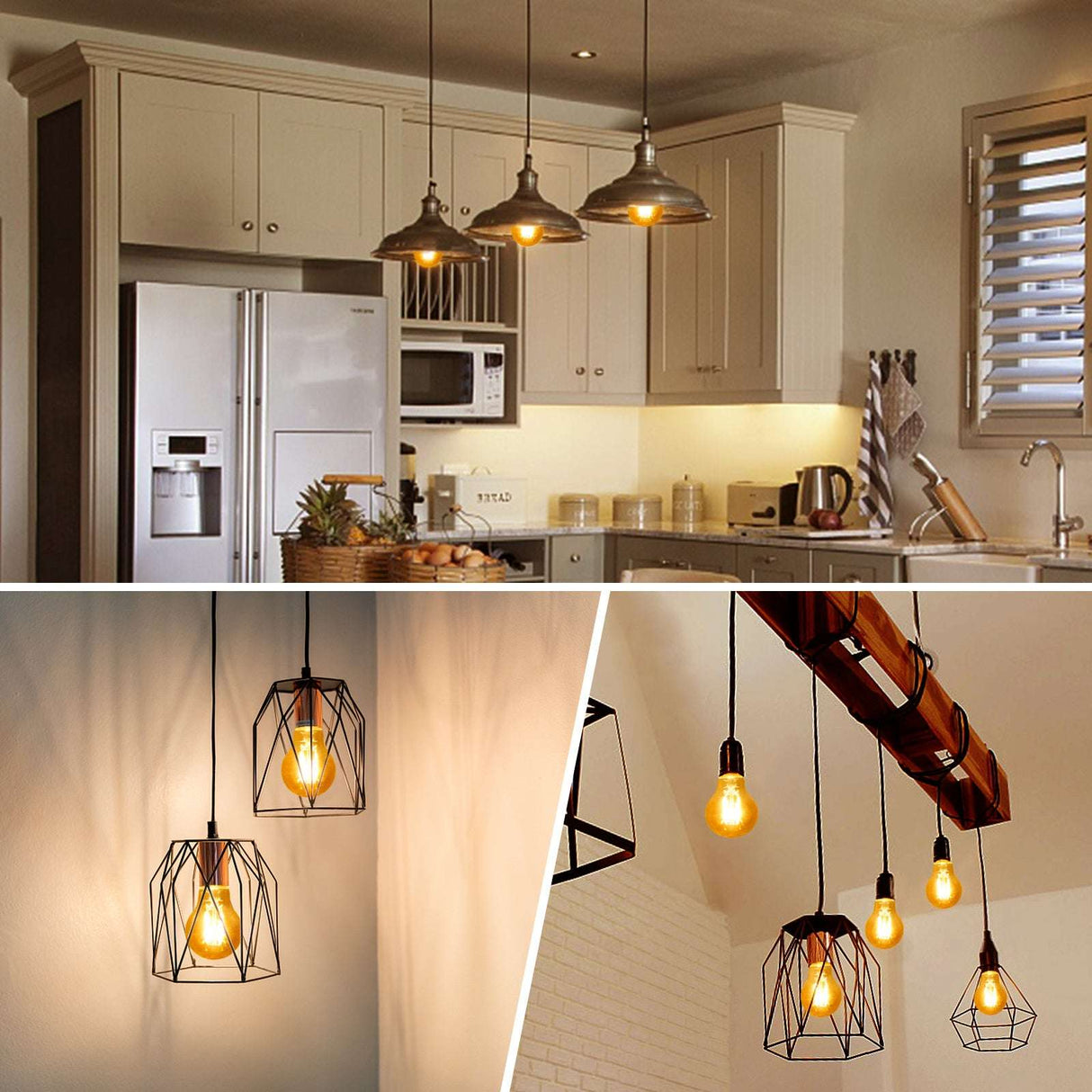 Gloeilamp E27 10 stuks | LED 8W=63W warmwit | 850 Lumen - 2200K - amber glas - LEDPLANET.NL