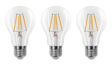 Gloeilamp E27 3 - staps - dimbaar 3 stuks | A60 LED 6W=60W halogeen verlichting | helder glas - warmwit filament 2700K - LEDPLANET.NL