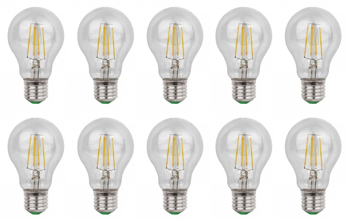 Gloeilamp E27 A60 10 stuks | LED 6W=60W traditioneel licht - 700 Lumen | daglichtwit 6500K - LEDPLANET.NL