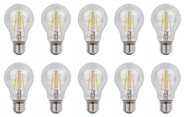 Gloeilamp E27 A60 10 stuks | LED 6W=60W traditioneel licht - 700 Lumen | daglichtwit 6500K - LEDPLANET.NL