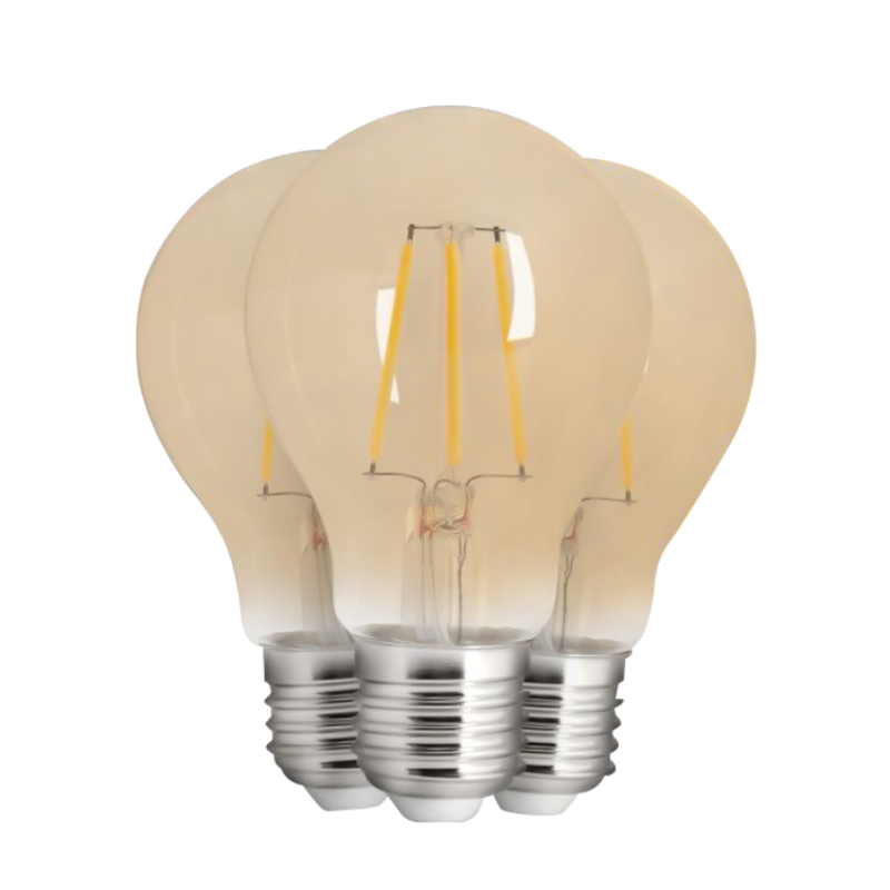 Gloeilamp E27 A60, Amber 2200K, Dimbaar, 100 stuks, 230V