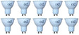 GU10 spot 10 stuks | PAR16 bajonetsluiting | LED 8W=48W | daglichtwit 6400K - LEDPLANET.NL