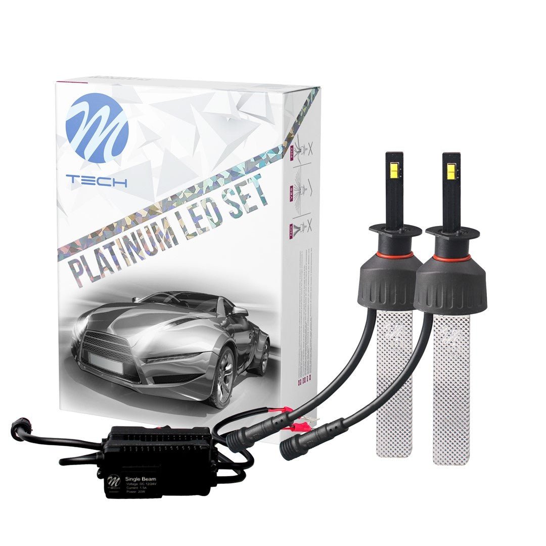 H1 koplamp set - daglichtwit 5700K - 60 Watt & 5200 Lm | 12V & 24V DC - passieve koeling - LEDPLANET.NL