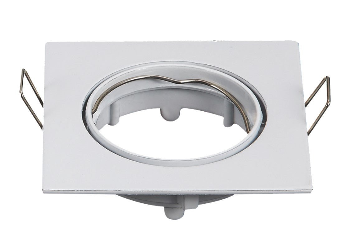 Inbouwframe 82mm x 82mm | vierkante kantelbare inbouwspot wit | boorgat Ø 74 mm - LEDPLANET.NL