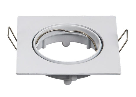 Inbouwframe 82mm x 82mm | vierkante kantelbare inbouwspot wit | boorgat Ø 74 mm - LEDPLANET.NL