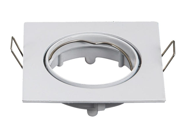 Inbouwframe 82mm x 82mm | vierkante kantelbare inbouwspot wit | boorgat Ø 74 mm - LEDPLANET.NL