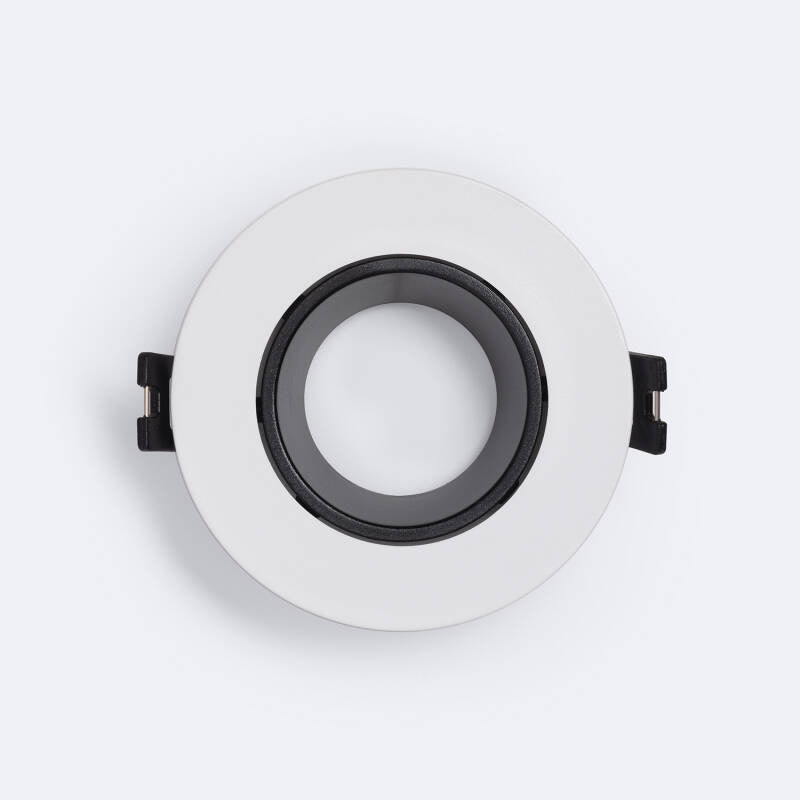 Inbouwframe Ø 90 mm | conische kantelbare inbouwspot zwart/wit | boorgat Ø 70 mm - LEDPLANET.NL