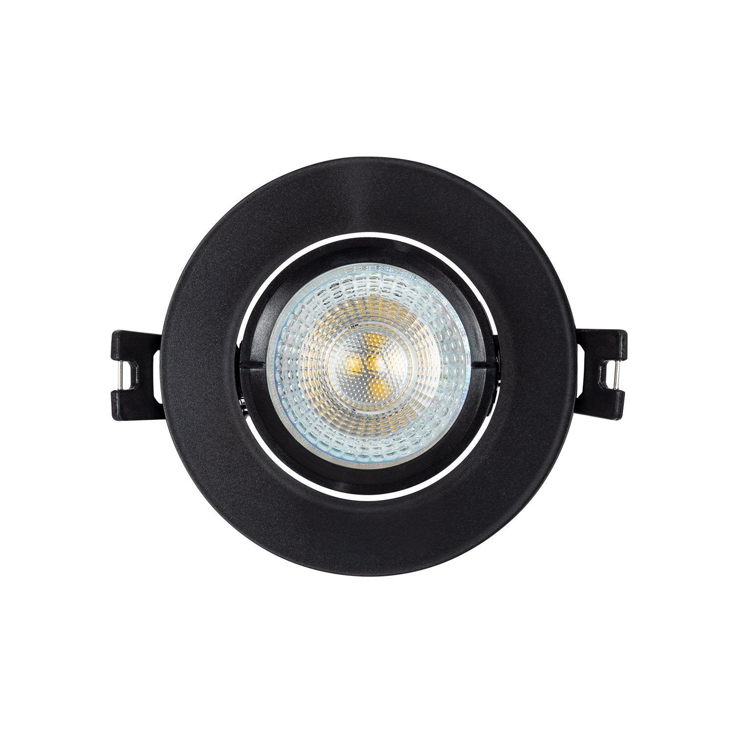 Inbouwframe Ø 90 mm | kantelbare inbouwspot zwart | boorgat Ø 70 mm - LEDPLANET.NL