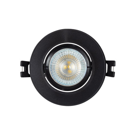 Inbouwframe Ø 90 mm | kantelbare inbouwspot zwart | boorgat Ø 70 mm - LEDPLANET.NL
