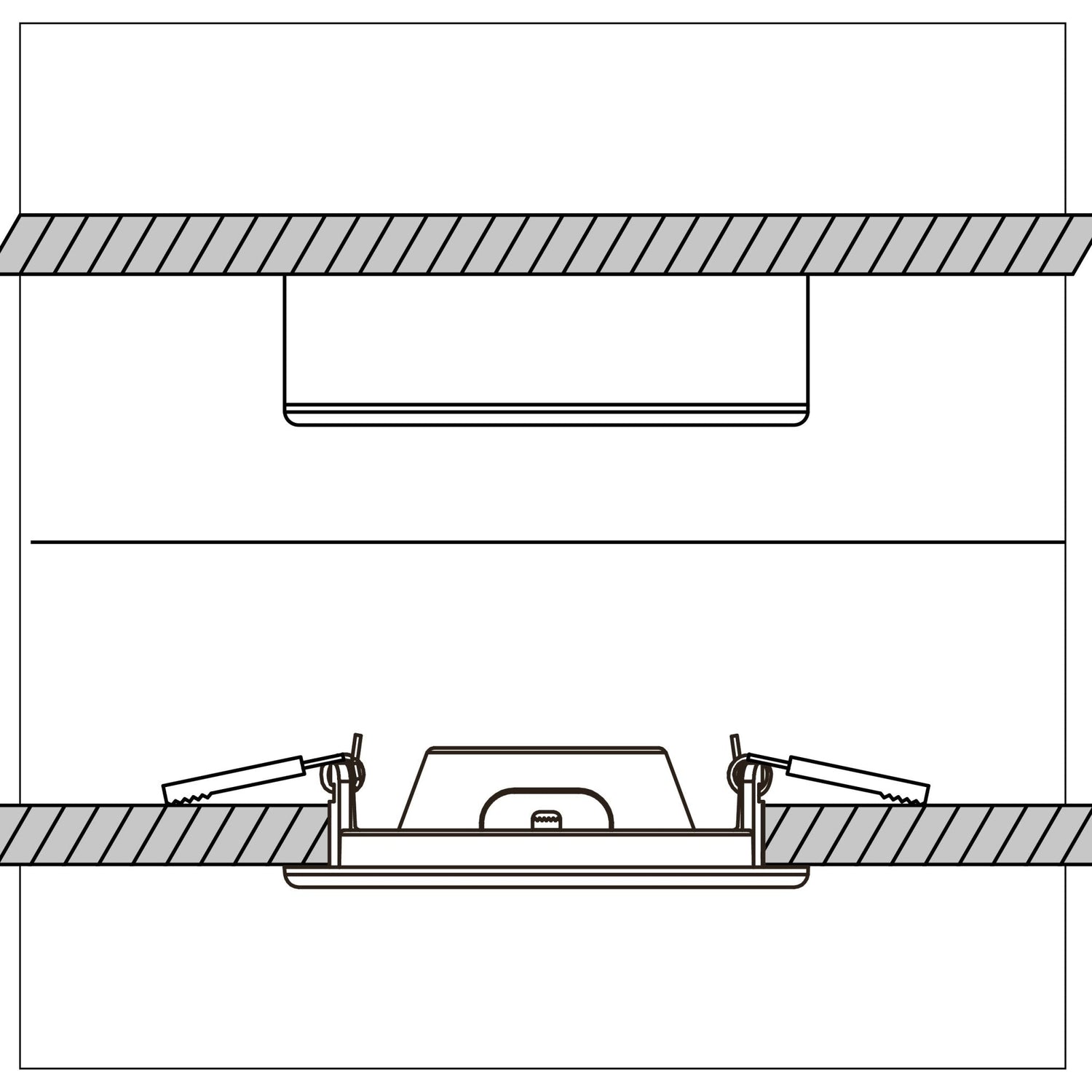 LED's Light LED Inbouwspot vierkant 15 cm - Dimbaar - Inbouw en opbouw - 1200 lm