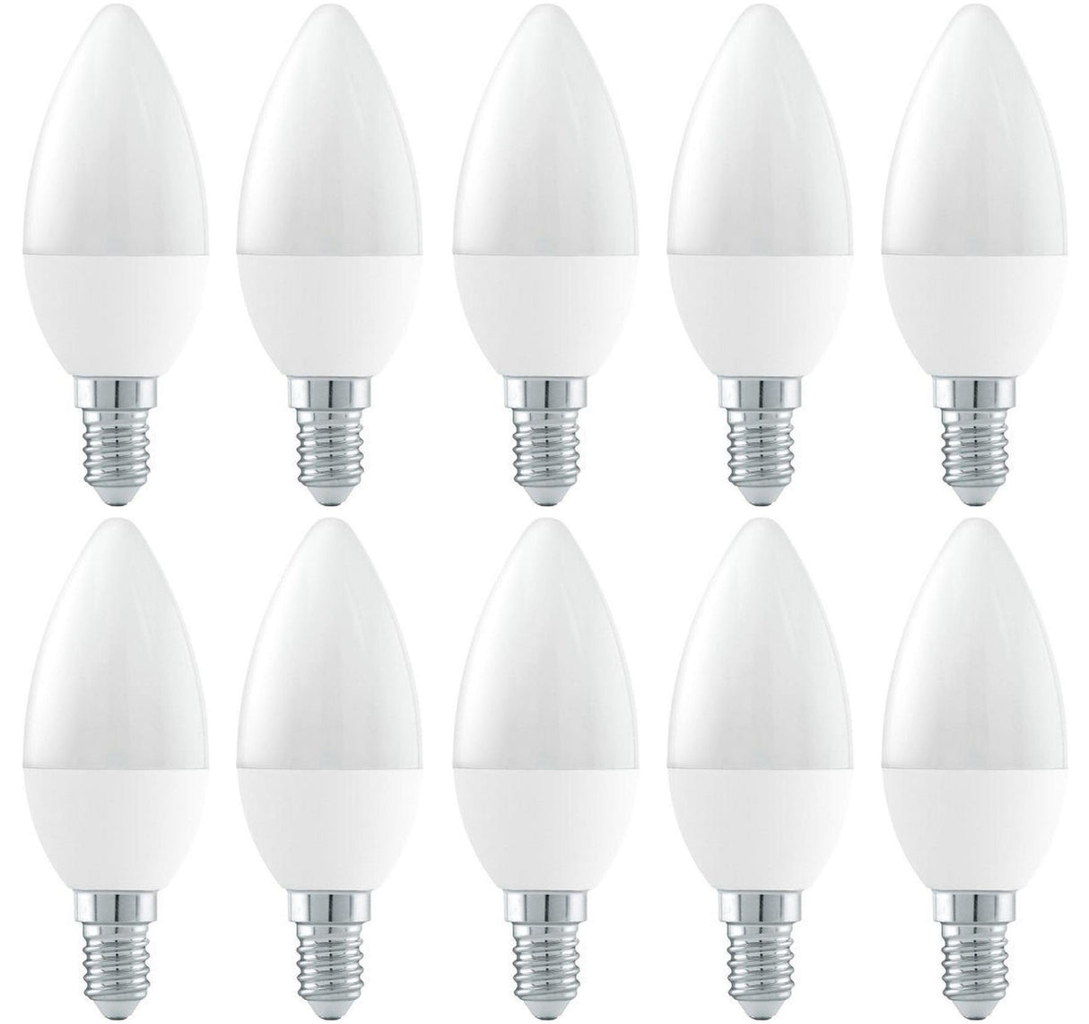 Kaarslamp E14 C37 10 stuks | LED 6W=42W gloeilamp | daglichtwit 6400K - LEDPLANET.NL