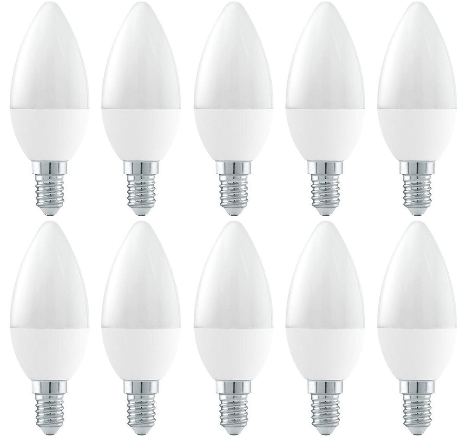 Kaarslamp E14 C37 10 stuks | LED 6W=42W gloeilamp | daglichtwit 6400K - LEDPLANET.NL