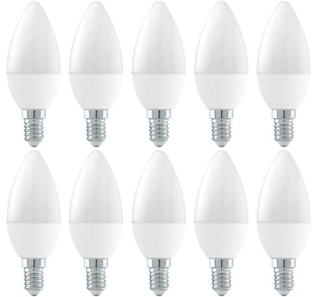 Kaarslamp E14 C37 10 stuks | LED 6W=42W gloeilamp | daglichtwit 6400K - LEDPLANET.NL