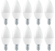 Kaarslamp E14 C37 10 stuks | LED 6W=42W gloeilamp | koelwit 4000K - LEDPLANET.NL
