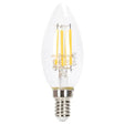 Kaarslamp E14 dimbaar warmwit | C35 LED 4W~400Lm=38W halogeen verlichting | helder glas - 2700K - LEDPLANET.NL