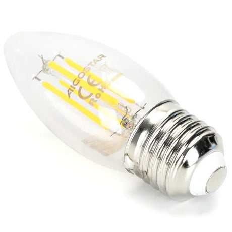 Kaarslamp E27 dimbaar daglichtwit | C35 LED 4W~400Lm=38W halogeen verlichting | helder glas - 6500K - LEDPLANET.NL