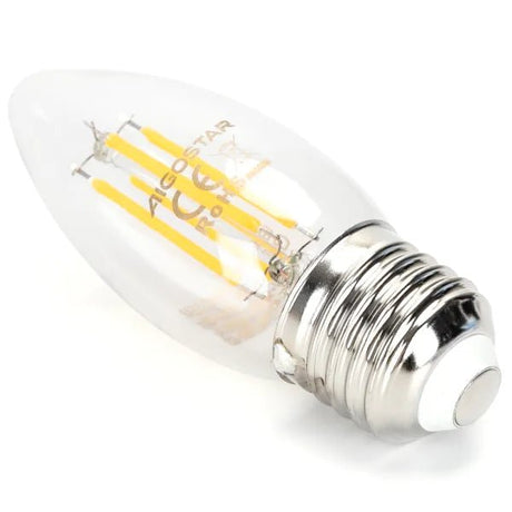 Kaarslamp E27 dimbaar warmwit | C35 LED 4W~400Lm=38W halogeen verlichting | helder glas - 2700K - LEDPLANET.NL