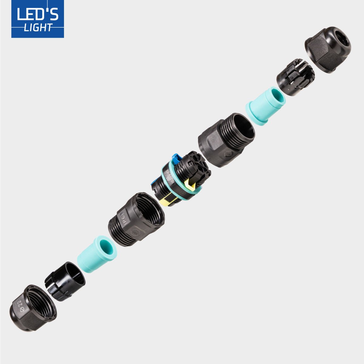 Kabelverbinder I Verbinder - Für Kabel von 5 bis 10 mm - für den Außen- und Innenbereich - Schwarz