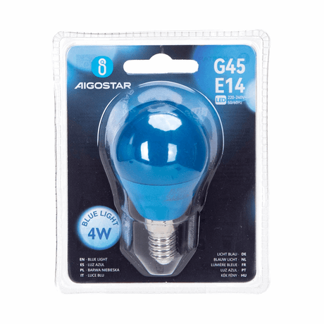 Kogellamp E14 blauw | kleine fitting LED lamp 4W=30W gloeilamp | 230V - LEDPLANET.NL