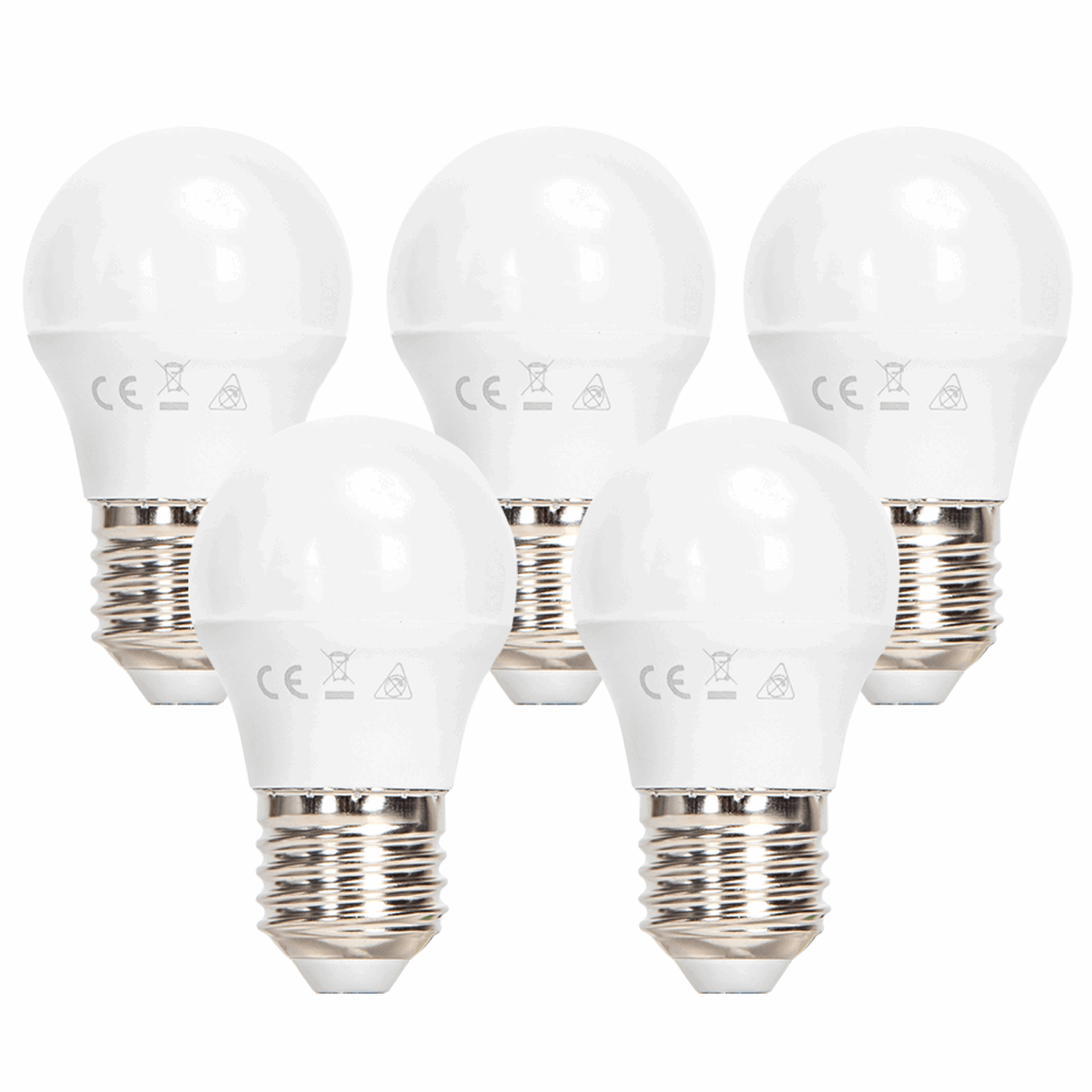 Aigostar LED voordeelverpakkingen met vijf kogellampen grote fitting voor energiezuinige verlichting