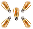 Kooldraadlamp 5 stuks E27 - ST64 amber - LED 4W~38W traditionele verlichting - 2200K warmwit - LEDPLANET.NL