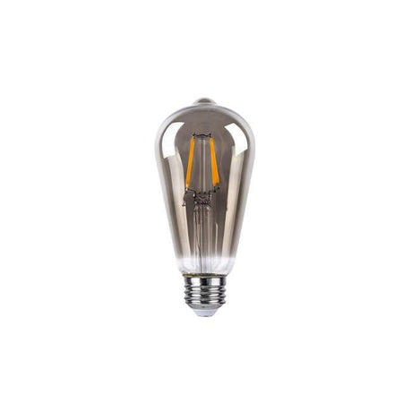 Kooldraadlamp E27 3 - staps - dimbaar | ST64 LED 6W=60W halogeen verlichting | smokey glas - warmwit filament 2700K - LEDPLANET.NL