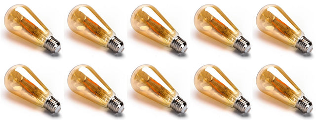 Aigostar kooldraadlamp E27 amber in een set van tien voor sfeervolle verlichting