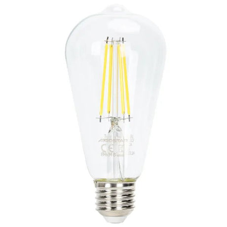 Kooldraadlamp E27 dimbaar daglichtwit | ST64 LED 6W~600Lm=51W halogeen verlichting | helder glas - 6500K - LEDPLANET.NL