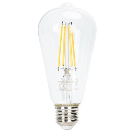 Kooldraadlamp E27 dimbaar warmwit | ST64 LED 6W~600Lm=51W halogeen verlichting | helder glas - 2700K - LEDPLANET.NL